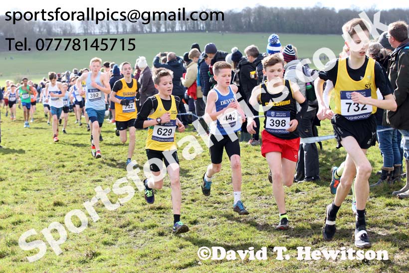 Boys under-13s 2019 British Athletics Inter Counties Cross Country, Prestwood Hall, Loughborough. Photo:  David T. Hewitson/Sports for All Pics